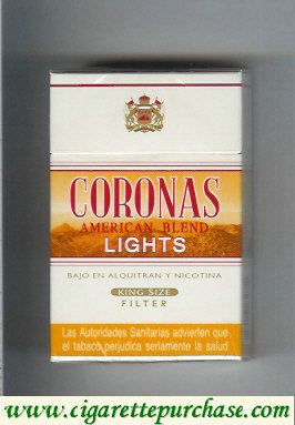 Coronas Lights cigarettes American Blend